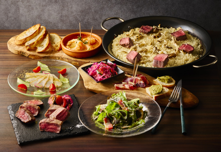 【FELiZ満喫コース】道産和牛、自家製パエリア付きのおひとり様5500円の満喫コース　2名様～